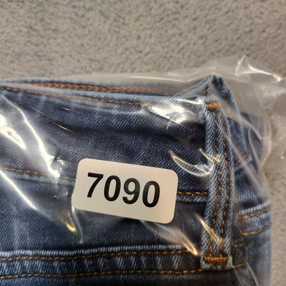 Old Navy Jeans Womens 8 Blue Boot Cut Distressed Denim Stretch - Picture 10 of 10